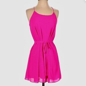 Naked Zebra Hot Pink Spaghetti Strap Dress
